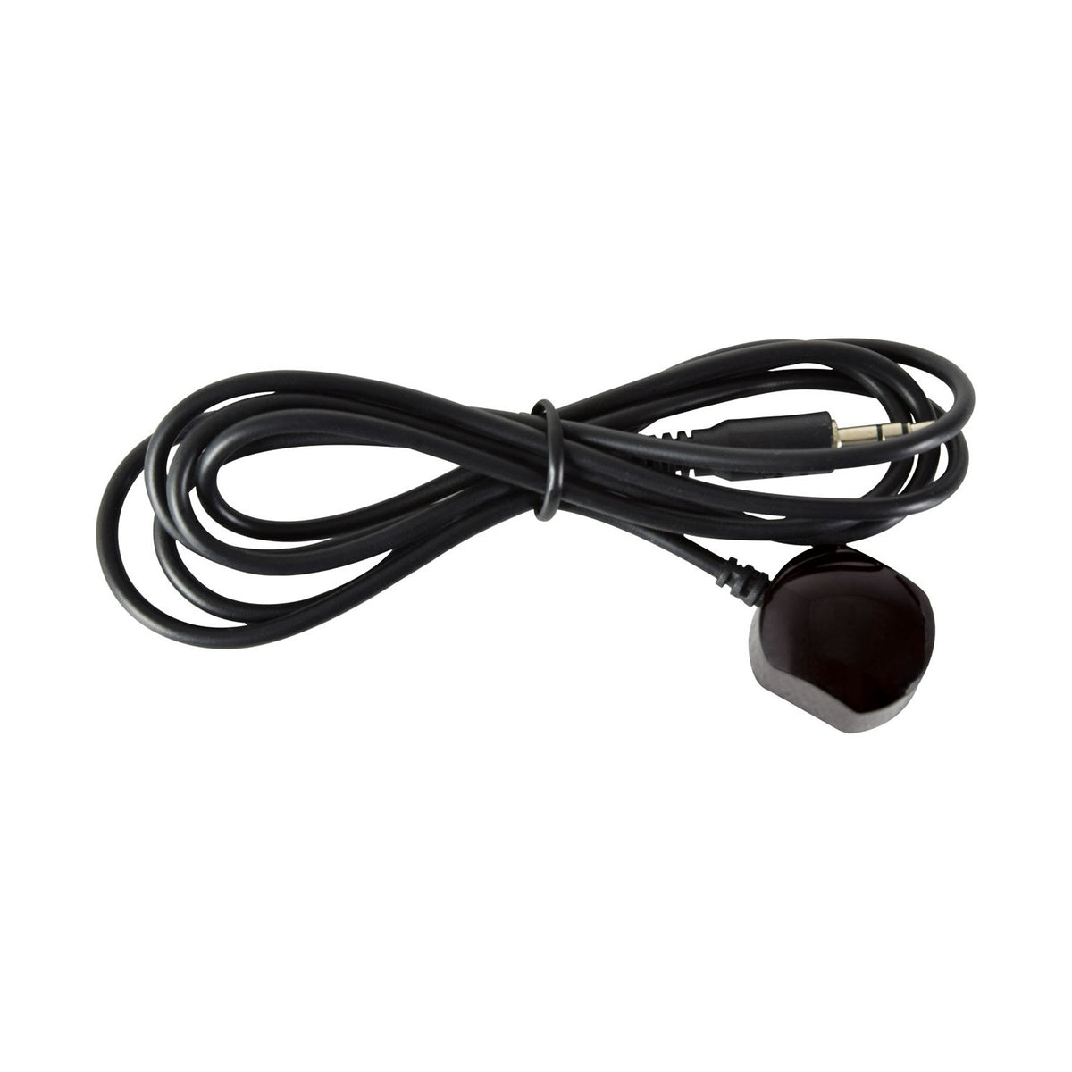 AV:Link 4K HDMI Extender Kit coiled black IR receiver cable with 3.5mm plug and dome sensor, on a plain white background.