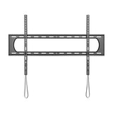 AV:Link fixed heavy duty TV bracket for 60" to 120" screens, black steel wall mount with vertical arms and release drawstrings on a plain background.