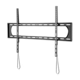 AV:Link fixed heavy duty TV bracket for 60" to 120" screens, black steel wall mount with vertical rails, horizontal bars, and release drawstrings.