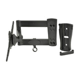 AV:Link HQT201 full motion double arm steel TV wall bracket with VESA plate, tilt joint and separate wall mount piece on a white background.