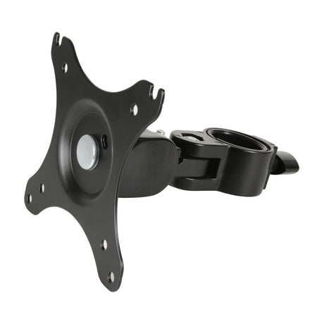 AV:Link PMB100 35mm pole mount TV bracket in matte black with VESA plate, tilt and swivel joint, shown against a plain white background.