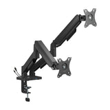 AV:Link Full Motion Dual Gas Spring Monitor Arm with USB Hub