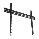 AV:Link NSF600 slimline fixed TV bracket in matte black steel with horizontal rail and two vertical arms with drawstrings, on a white background.