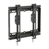 AV:Link SF201 fixed TV wall bracket in black steel with VESA 200x200 mounting slots and protruding fixing bolts, shown on a plain white background.