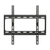 AV:Link SF401 fixed TV wall bracket in matte black steel with VESA 400x400 mounting arms and slotted wall plate, shown on a plain white background.