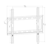 Technical dimension diagram of the AVSL AV:Link SF401 fixed TV wall bracket showing 452mm x 420mm size, 25mm wall distance, and VESA 400x400 layout.