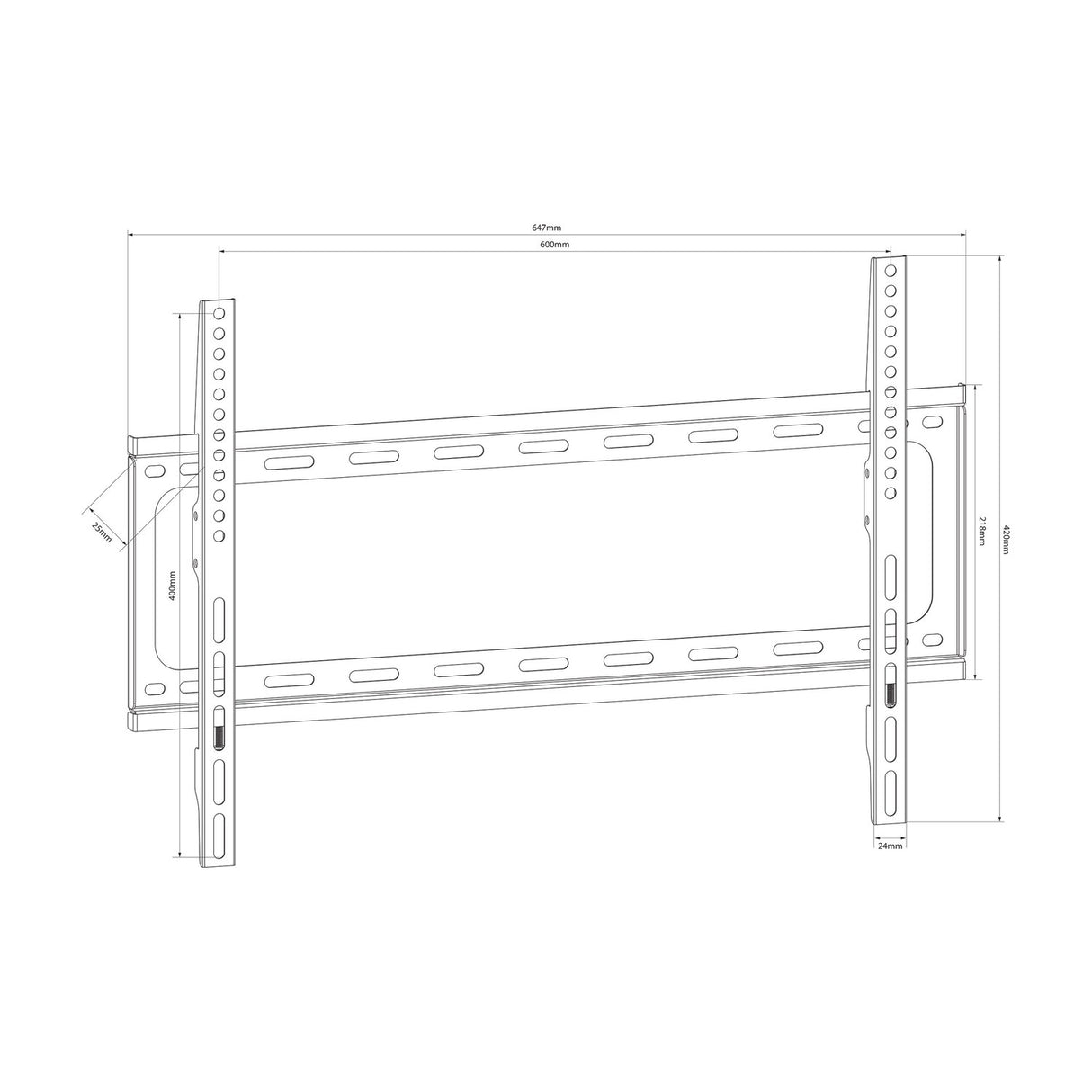 AV:Link SF601 Fixed TV Wall Bracket, VESA 600x400