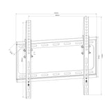 Technical dimension diagram of the AV:Link ST401 tilting TV wall bracket showing 452mm width, 420mm height, 25mm wall distance, and VESA 400x400 pattern.