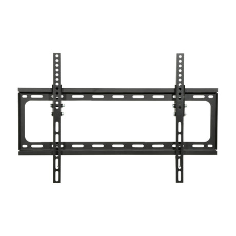 AV:Link ST601 tilting TV wall bracket in matte black steel with vertical VESA arms and horizontal wall plate, shown on a plain white background.