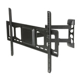 AV:Link USC601 full motion double arm TV wall bracket in black steel with extending arms and VESA mounting plate, shown on a white background.