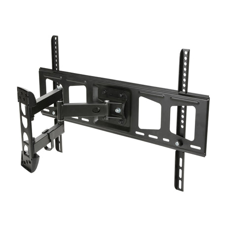 AV:Link USC601 full motion double arm TV wall bracket in black steel with extended articulating arm and VESA mounting plate on a white background.