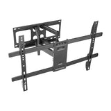 AV:Link FMXL600 full motion TV wall bracket in black steel with double arm design and VESA plate, shown extended on a plain white background.