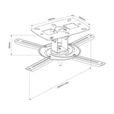 AV:Link PJM80 Adjustable Ceiling Projector Bracket