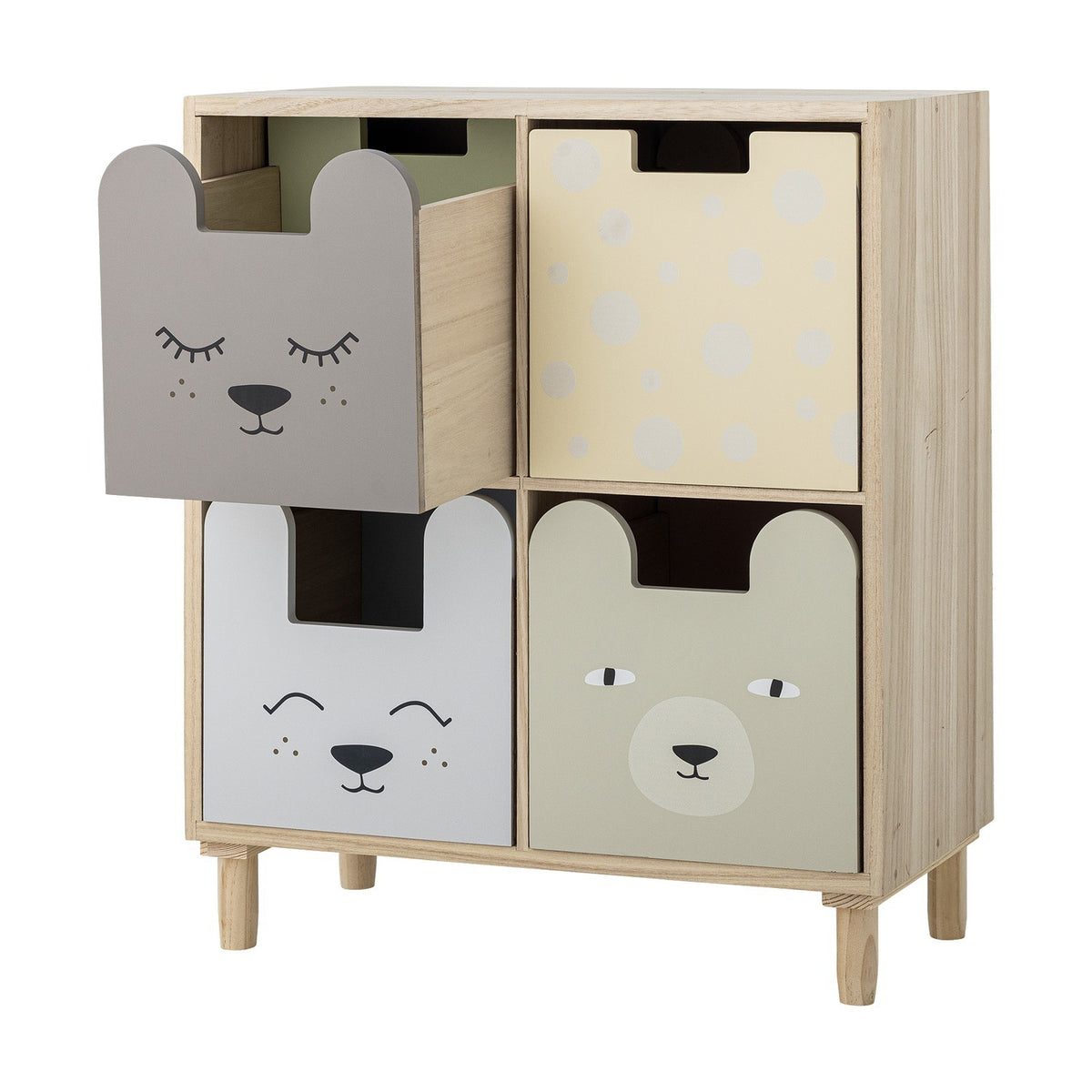 Calle Wooden Kids Bookcase 63cm - Multi
