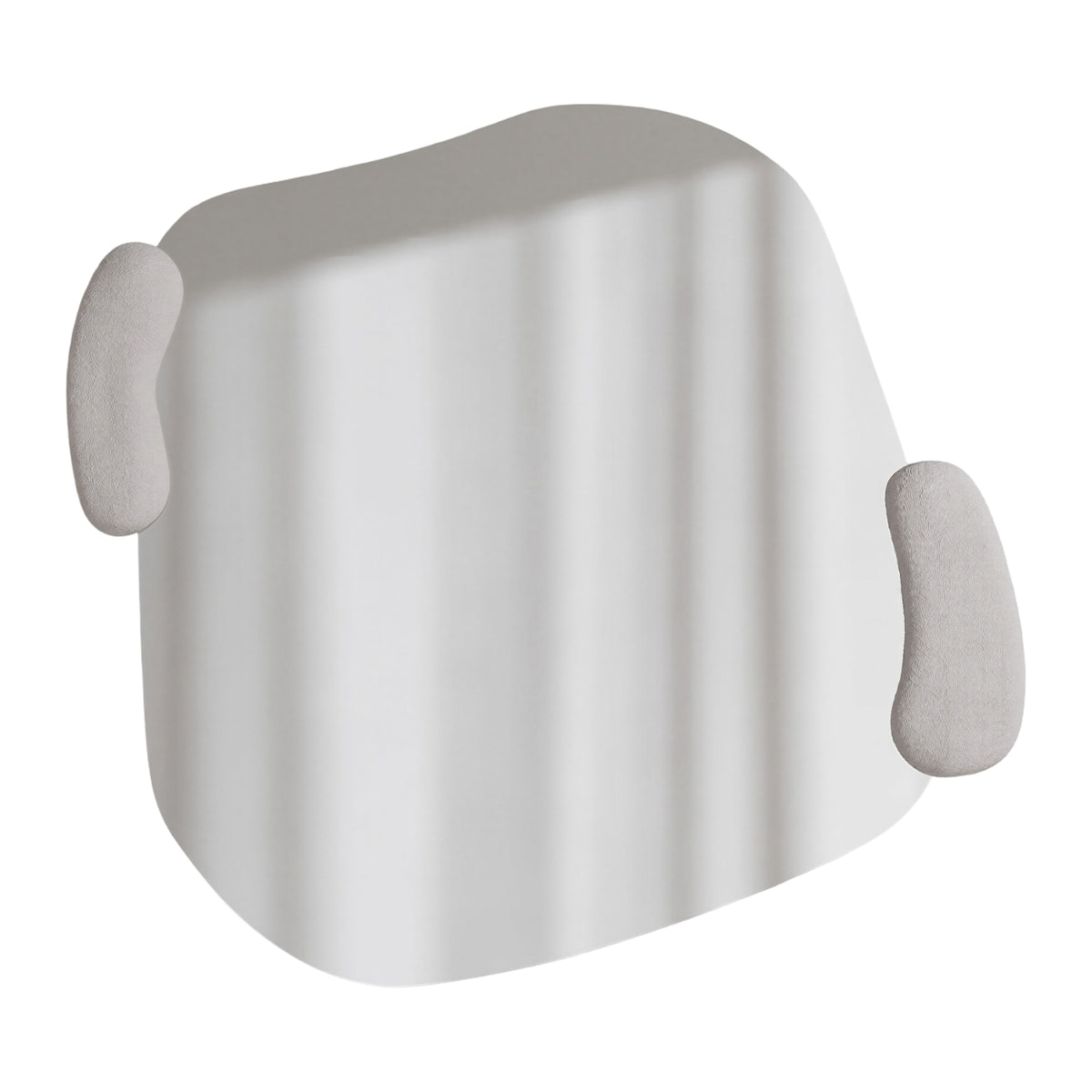 Calco Sculpted Irregular Wall Mirror 116cm in white, featuring an asymmetric organic mirror outline with two textured sculpted forms on opposite sides, shown on a plain white background.