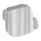 Calco Sculpted Irregular Wall Mirror 116cm in white, featuring an asymmetric organic mirror outline with two textured sculpted forms on opposite sides, shown on a plain white background.