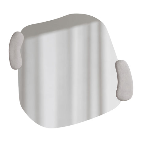Calco Sculpted Irregular Wall Mirror 116cm in white, featuring an asymmetric organic mirror outline with two textured sculpted forms on opposite sides, shown on a plain white background.