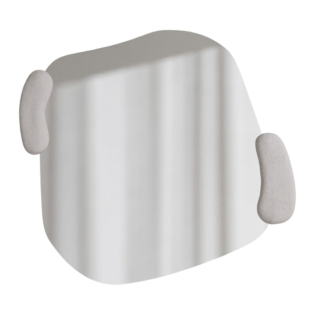 Calco Sculpted Irregular Wall Mirror 116cm in white, featuring an asymmetric organic mirror outline with two textured sculpted forms on opposite sides, shown on a plain white background.