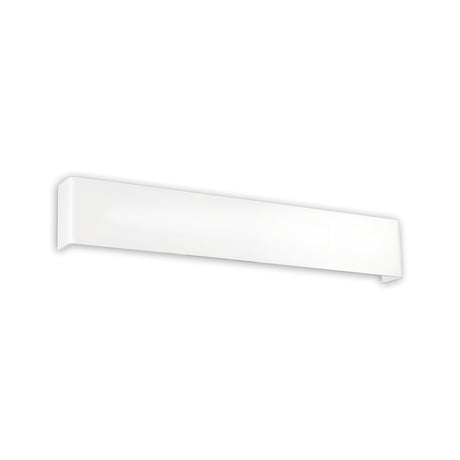 Introducing the Canvas LED Wall Light 23W 3000K - White, 60cm: a minimalist light fixture featuring a sleek, rectangular design mounted on a white canvas. This energy-efficient wall light offers a modern and smooth appearance, making it an ideal choice for contemporary interiors.