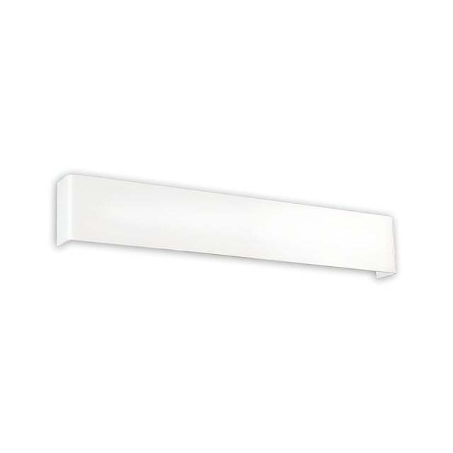 Introducing the Canvas LED Wall Light 23W 3000K - White, 60cm: a minimalist light fixture featuring a sleek, rectangular design mounted on a white canvas. This energy-efficient wall light offers a modern and smooth appearance, making it an ideal choice for contemporary interiors.