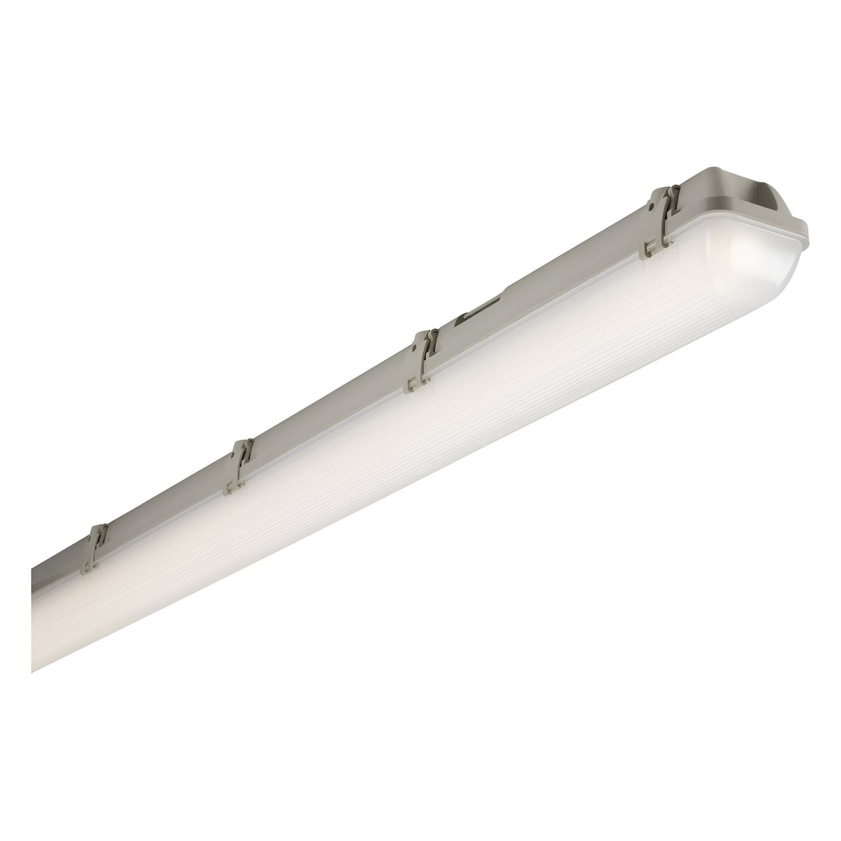 Single 6ft 33W LED Non-Corrosive Emergency Batten - Grey