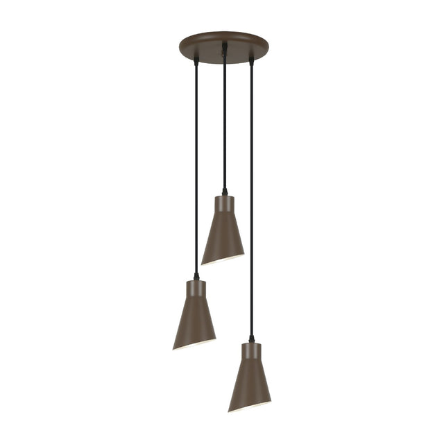 Bera 3 Light Pendant - Brown