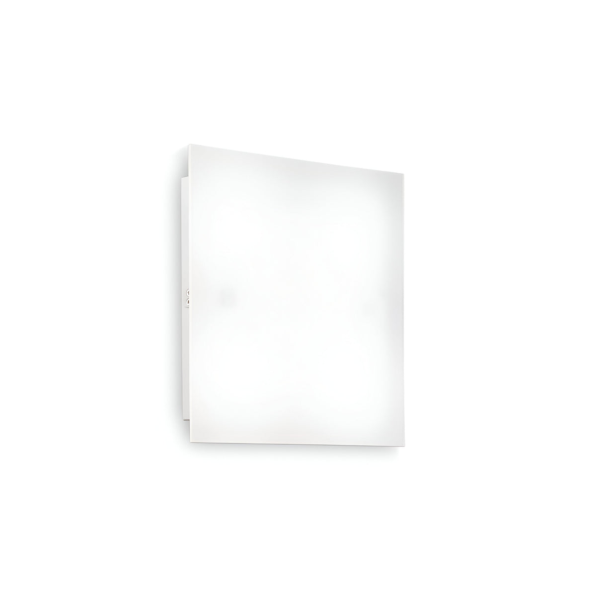 The Lightify 1 Light Ceiling & Wall Light - White, 20cm boasts a minimalist square design with a frosted glass panel that emits a soft, diffused white glow. Ideal for enthusiasts of modern simplicity in lighting, it seamlessly integrates with any plain white backdrop.