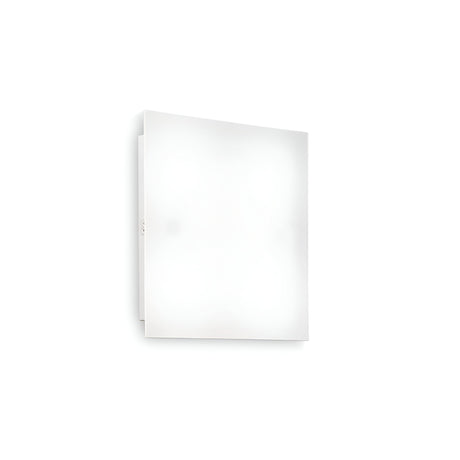 The Lightify 1 Light Ceiling & Wall Light - White, 20cm boasts a minimalist square design with a frosted glass panel that emits a soft, diffused white glow. Ideal for enthusiasts of modern simplicity in lighting, it seamlessly integrates with any plain white backdrop.