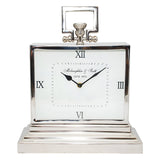 Latham Small Rectangular Mantel Clock - Silver