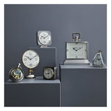 Cooper Nickel Paperweight Table Clock - Gold