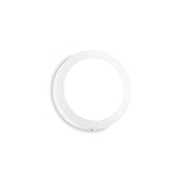 A minimalist round LED Ceiling & Wall Light from Zephyrus, featuring an energy-efficient 19W output and a soft white finish at 3000K. The fixture, with its sleek flat surface and subtle rim, offers a modern aesthetic against a plain white background. Diameter: 22cm.