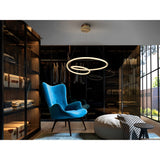 Tube LED Suspension Light 47W 3000K - Gold