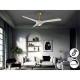Alisios CCT Dimmable LED Wood Ceiling Fan Light - White/Gold