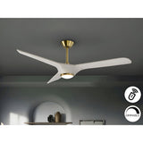 Alisios CCT Dimmable LED Wood Ceiling Fan Light - White/Gold