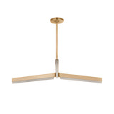 Elvaris LED Radial Alabaster Chandelier – Brushed Brass & Soft White