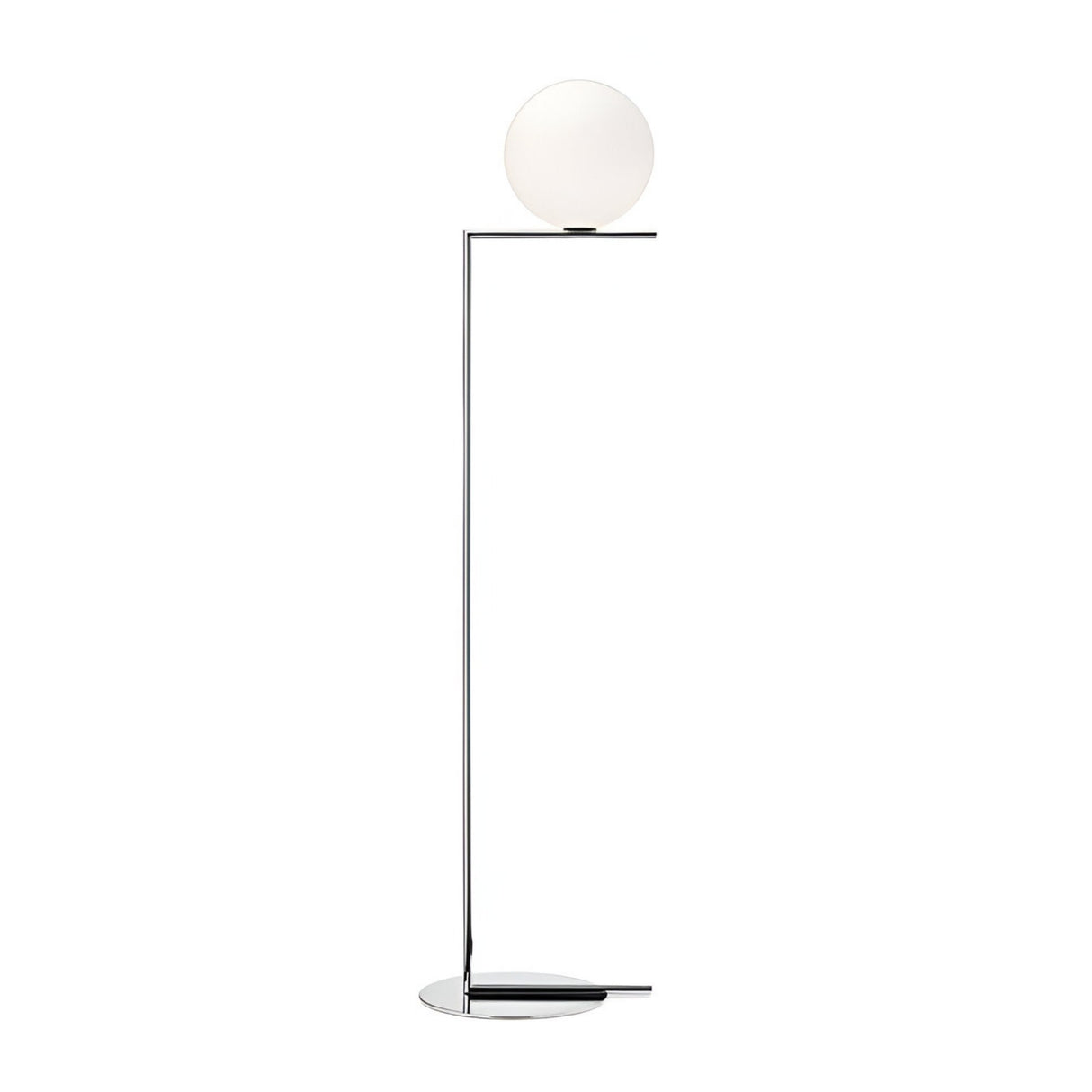 Vetra 1 Light Opal Glass Floor Lamp - Grey