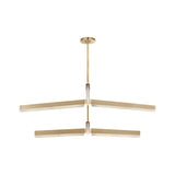 Elvaris LED 2 Tier Radial Alabaster Chandelier – Brushed Brass & Soft White