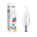 E14 Bent-Tip Candle Dimmable LED Bulb 4W 4000K - Clear
