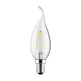 E14 Bent-Tip Candle Dimmable LED Bulb 4W 4000K - Clear