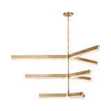 Elvaris LED 3 Tier Radial Alabaster Chandelier – Brushed Brass & Soft White