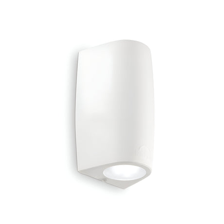 Introducing the Luz 2 Light Outdoor Wall Light in White, a contemporary and minimalist fixture crafted from high-performance resin. Its subtly curved rectangular design channels light downward from an open bottom, providing an energy-efficient soft glow.