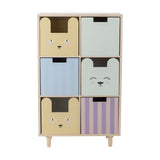 Calle Wooden Kids Bookcase with Reversible Drawers - Multi