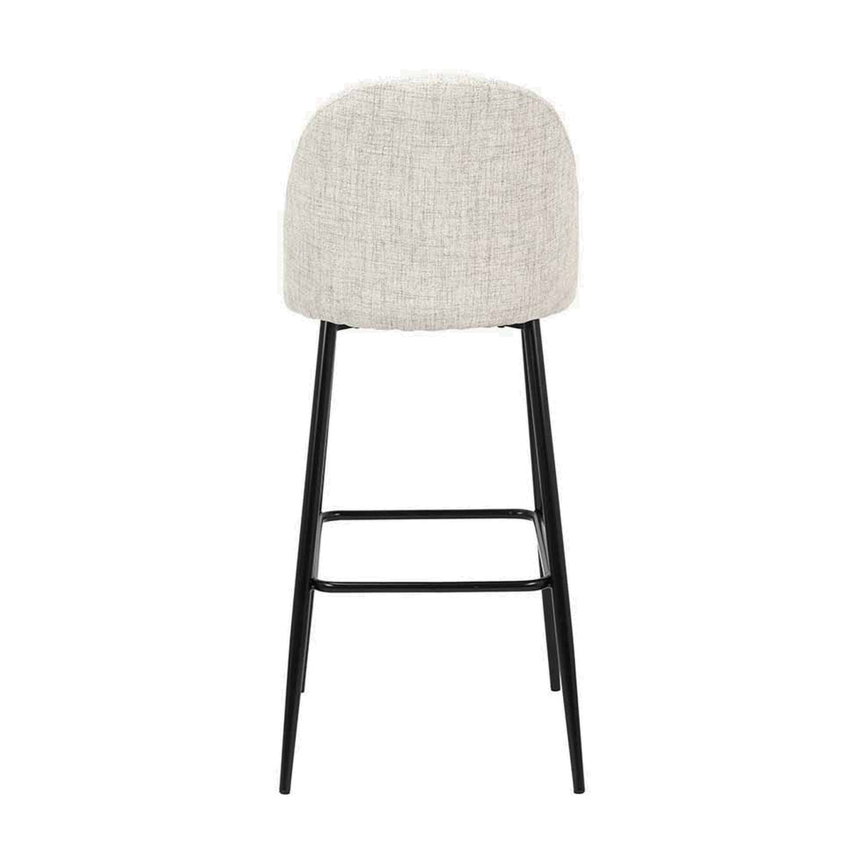 Turi Pebble Linen Mix & Black Iron Bar Stool - 105cm