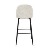 Turi Pebble Linen Mix & Black Iron Bar Stool - 105cm