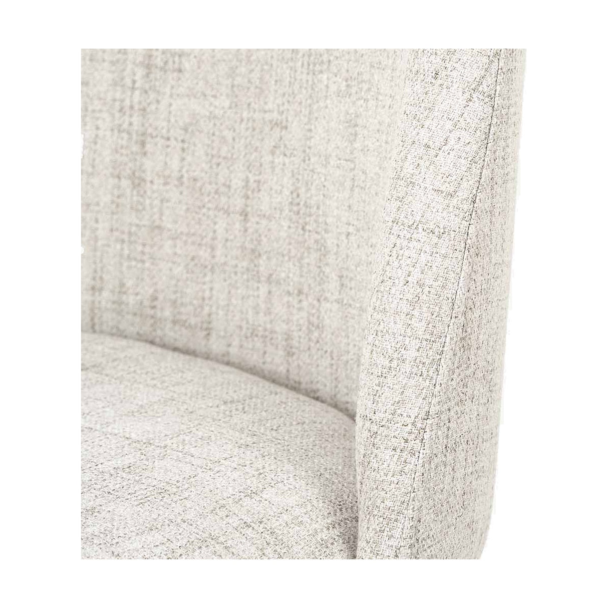 Turi Pebble Linen Mix & Black Iron Bar Stool - 105cm
