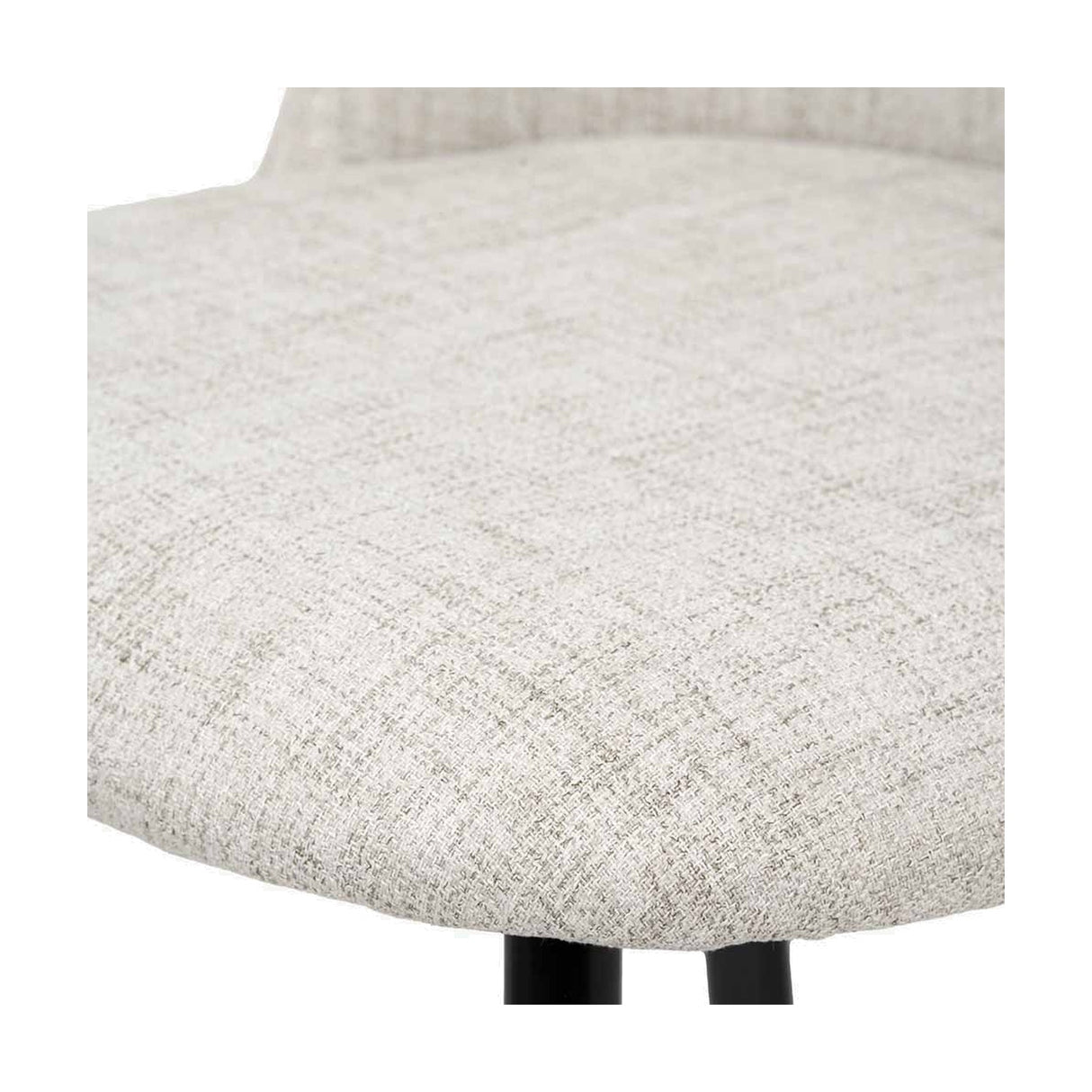 Turi Pebble Linen Mix & Black Iron Bar Stool - 105cm