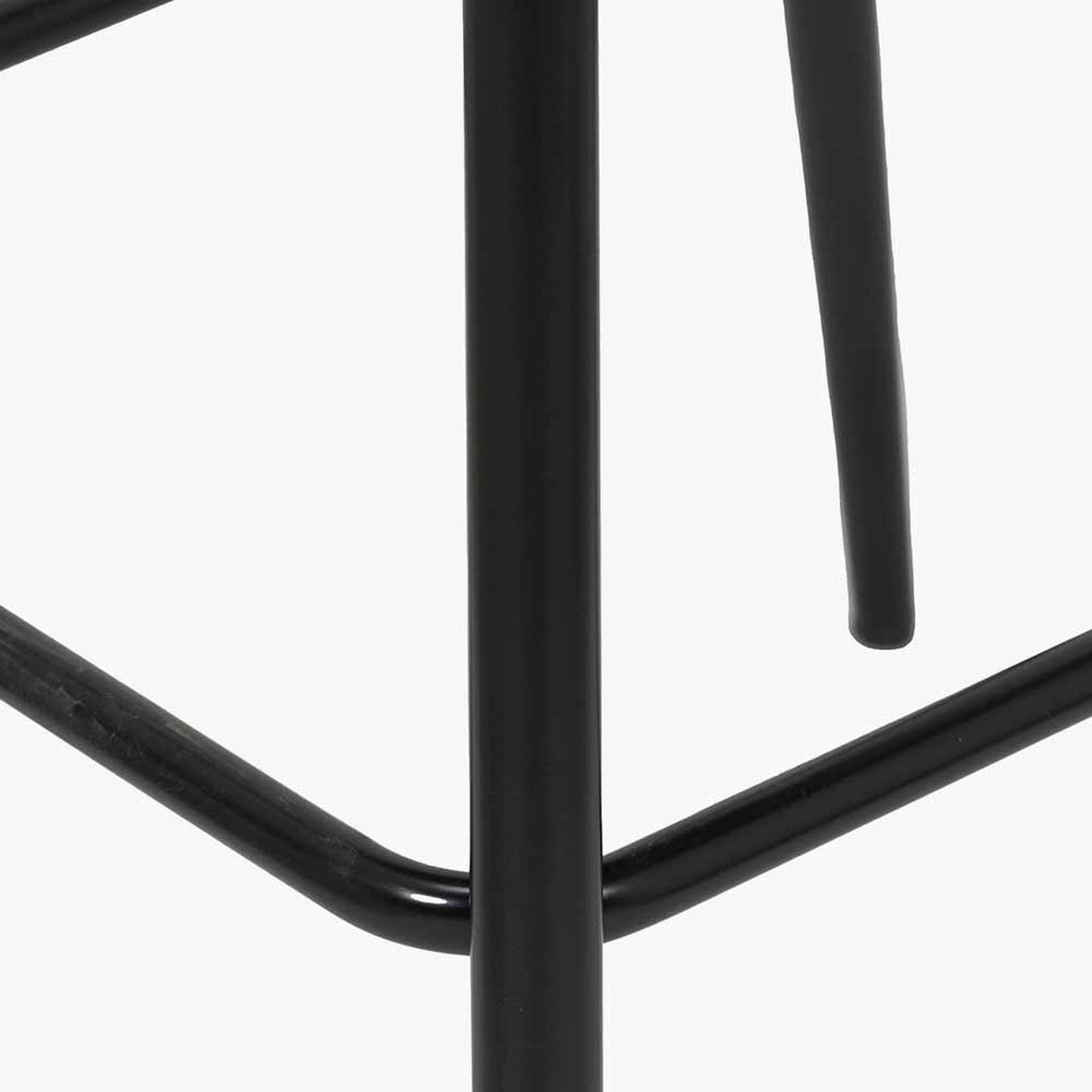 Turi Pebble Linen Mix & Black Iron Bar Stool - 105cm