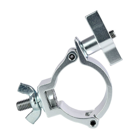 Citronic 48-51mm truss mount O-clamp in silver metal with wing nut, M10 bolt and top bracket fixing, shown on a plain white background.