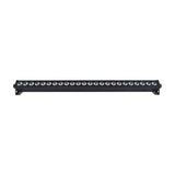 AVSL QTX LED wall wash bar in matte black with 24 RGB COB LEDs in a row and end-mounted adjustable brackets, shown on a plain white background.