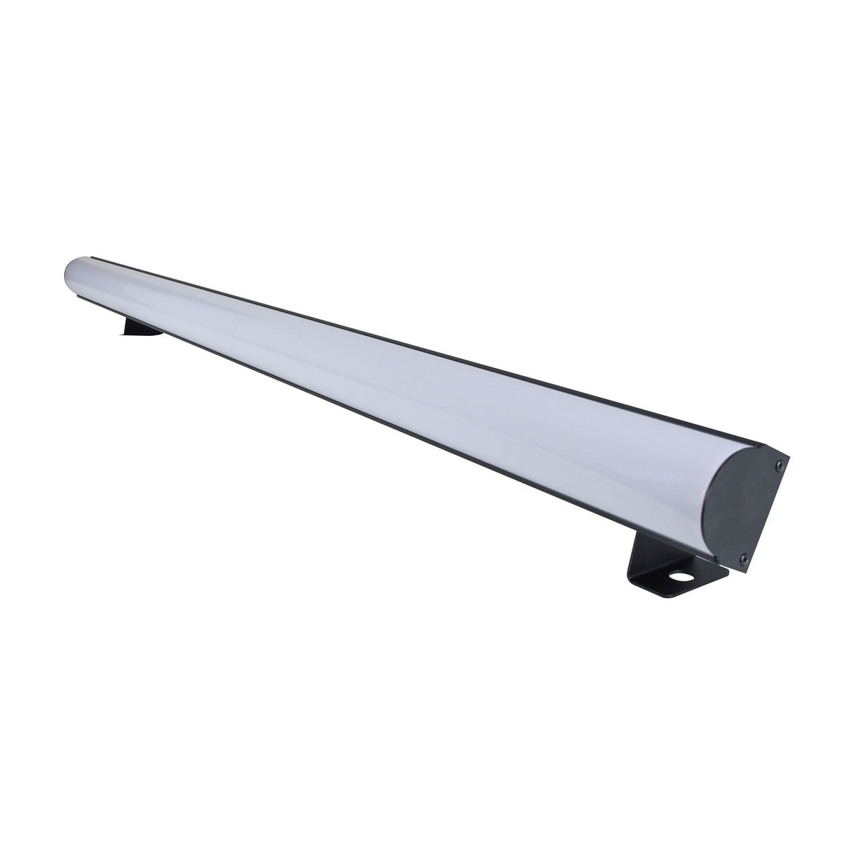 QTX Pixelator 144 RGB Pixel LED effects bar by AVSL, slim tubular fixture with white diffuser, matte black end caps and tilt-adjustable mounting brackets.
